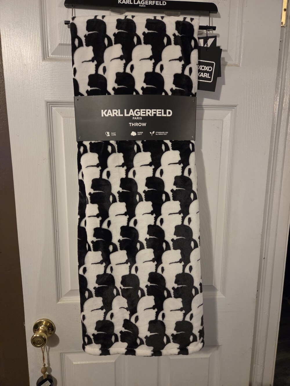 Karl Lagerfeld NWT Plush Large Throw